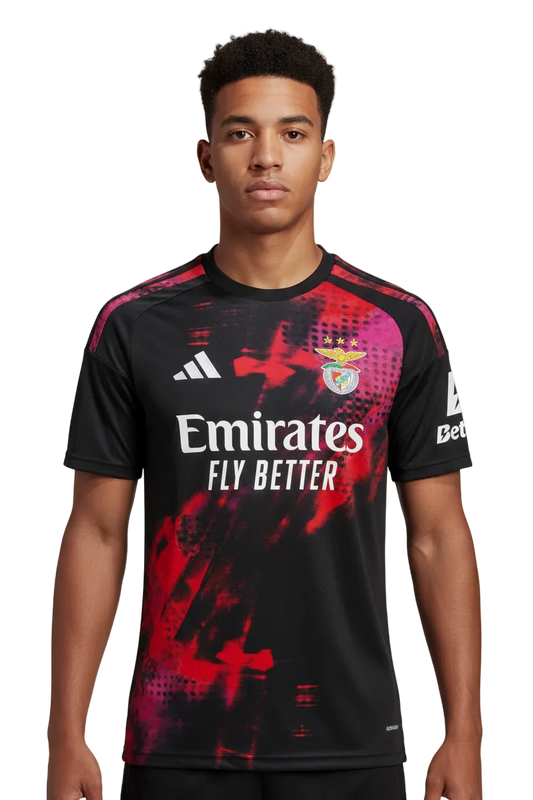 Benfica 2026/27 Pre – Match Training Top – Player Version – Black/Red/Pink
