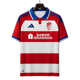 Granada 2026/27 Home Jersey – White/Red – Hoops