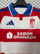 Granada 2026/27 Home Jersey – White/Red – Hoops