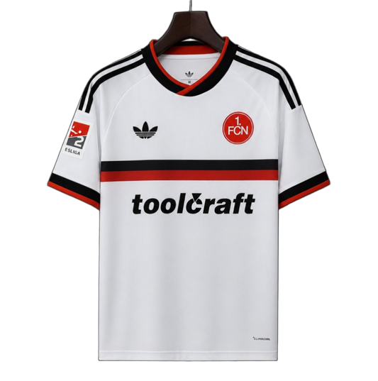 Nurnberg 2026/27 Away Jersey – White/Black/Red – Stripe