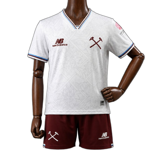 West Ham United 2026/27 Away Kit – Kids – White