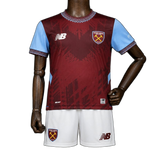 West Ham United 2026/27 Home Kit – Kids – Blue – Claret