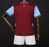 West Ham United 2026/27 Home Kit – Kids – Blue – Claret