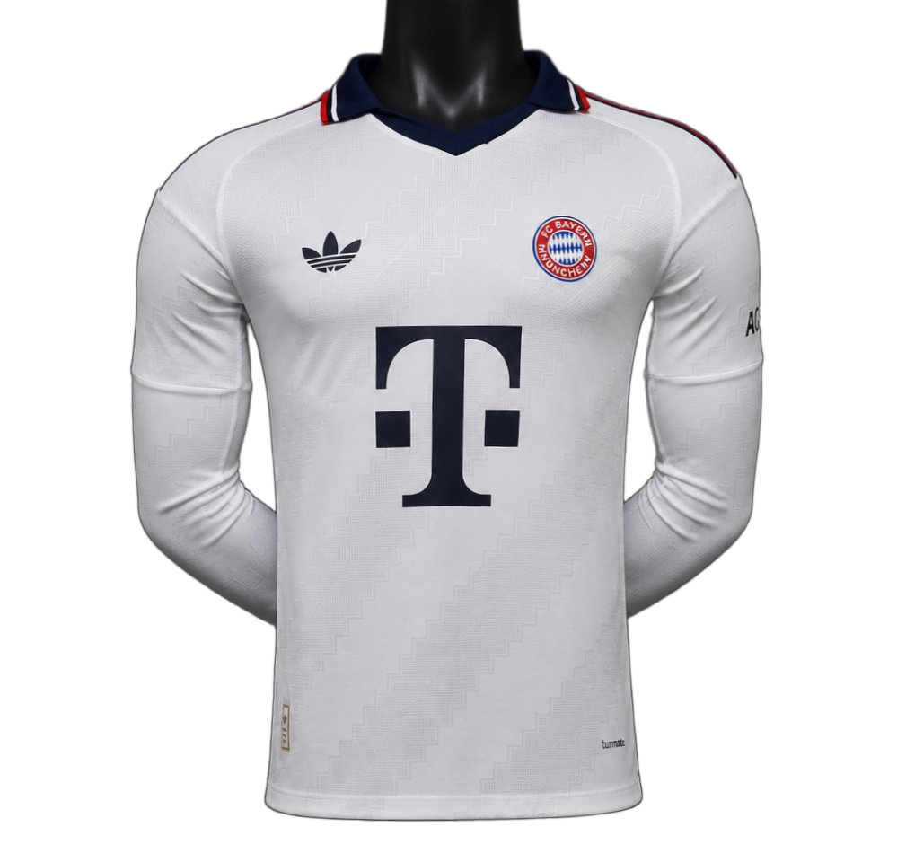 Bayern Munich 2026/27 Away Jersey – Player Version – Long Sleeve – White