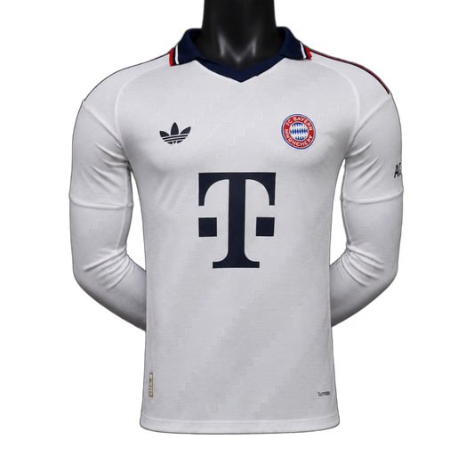 Bayern Munich 2026/27 Away Jersey – Player Version – Long Sleeve – White