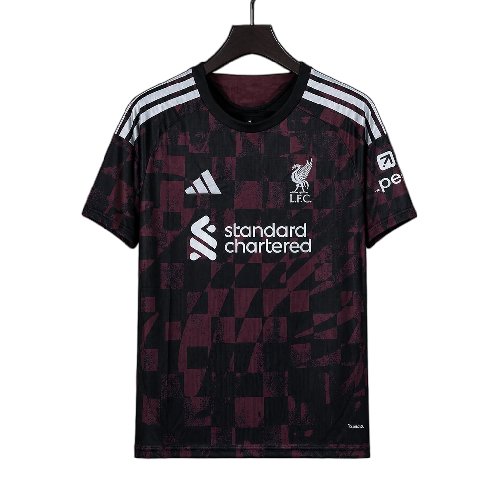 Liverpool 2026/27 Away Jersey – Player Version – Black/Burgundy