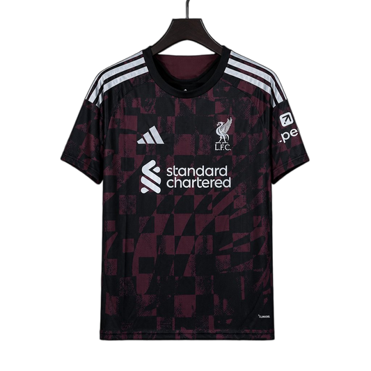 Liverpool 2026/27 Away Jersey – Player Version – Black/Burgundy