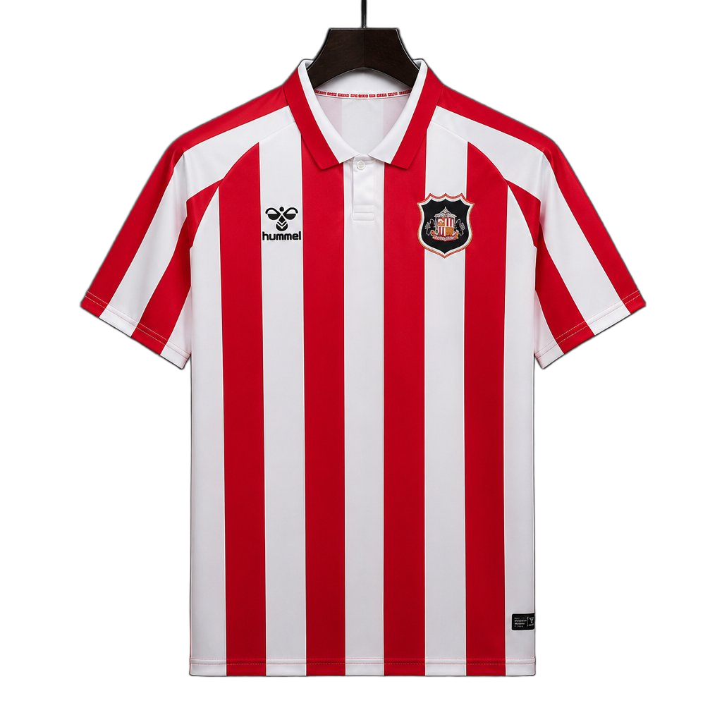 Sunderland 2026/27 Home Jersey – White/Red – Stripes