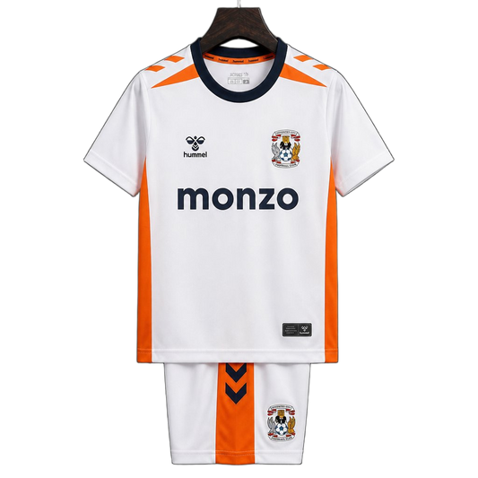 Coventry 2026/27 Away Jersey – Kids – White/Orange