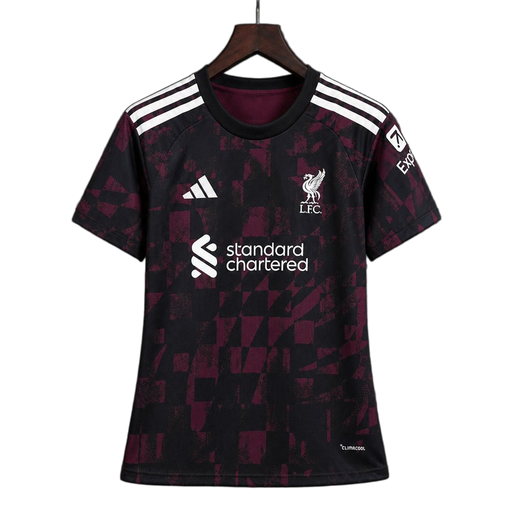 Liverpool 2026/27 Third Jersey – Women's – Black/Burgundy