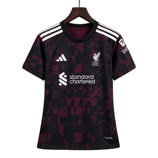 Liverpool 2026/27 Third Jersey – Women's – Black/Burgundy