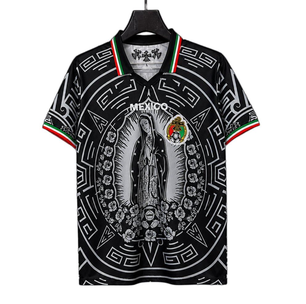 Mexico 2026 Jersey – Special Edition – Black – Virgin Guadalupe Aztec Pattern