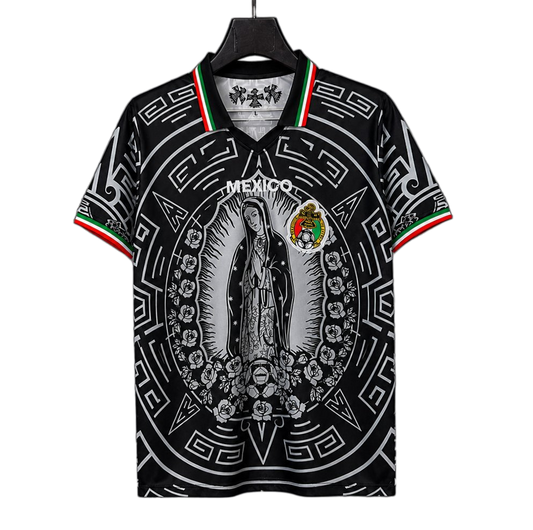 Mexico 2026 Jersey – Special Edition – Black – Virgin Guadalupe Aztec Pattern