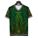 Mexico 2026 Jersey – Special Edition – Green – Virgin Guadalupe Aztec Pattern