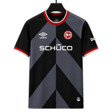 Bielefeld 2026/27 Away Jersey – Black/Grey – Arminia Diagonal Chevron Pattern