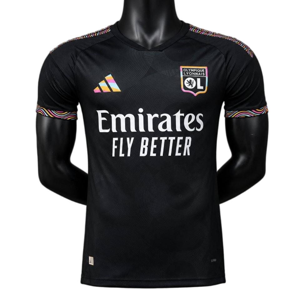 Olympique Lyonnais 2026/27 Away Jersey – Player Version – Black