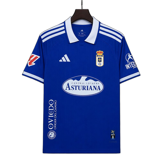 Real Oviedo 2026/27 Home Jersey – White/Blue – Collar