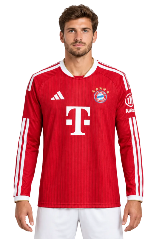 Bayern Munich 2026/27 Home Jersey – Long Sleeve