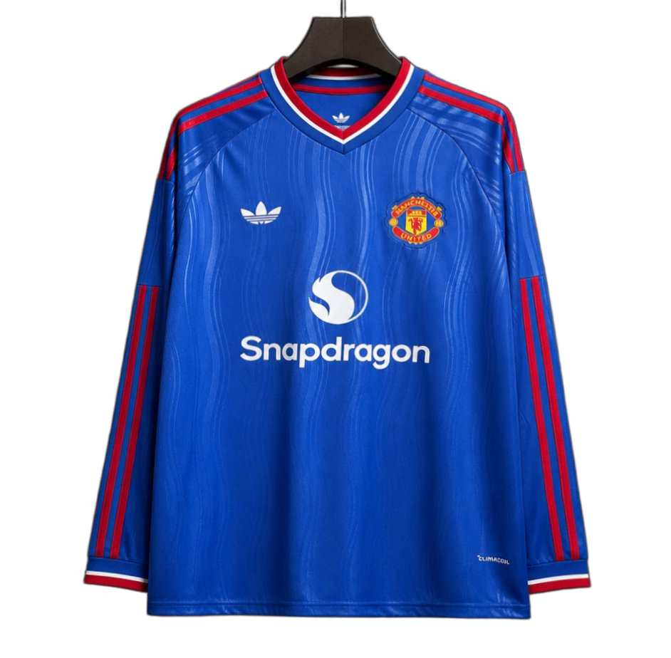 Manchester United 2026/27 Away Jersey – Long Sleeve – Blue
