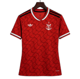 Flamengo 2026/27 Home Jersey – Women's – Red Tonal Pattern