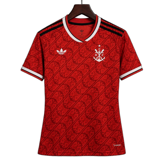 Flamengo 2026/27 Home Jersey – Women's – Red Tonal Pattern