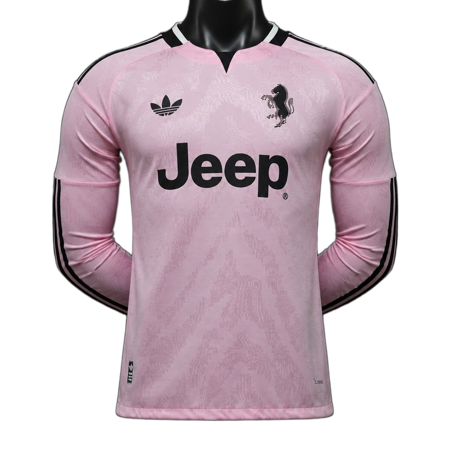 Juventus 2026/27 Away Jersey – Player Version – Long Sleeve – Pink