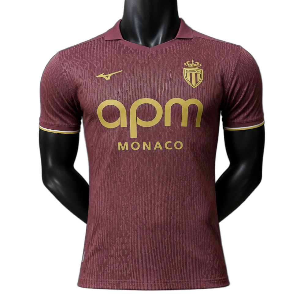 AS Monaco 2026/27 Away Jersey – Player Version – Maroon