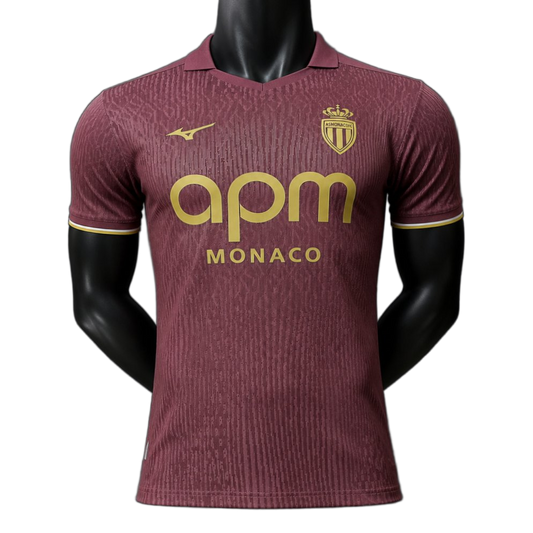 AS Monaco 2026/27 Away Jersey – Player Version – Maroon