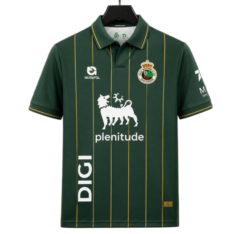 Racing Santander 2026/27 Away Jersey – Green – Stripes
