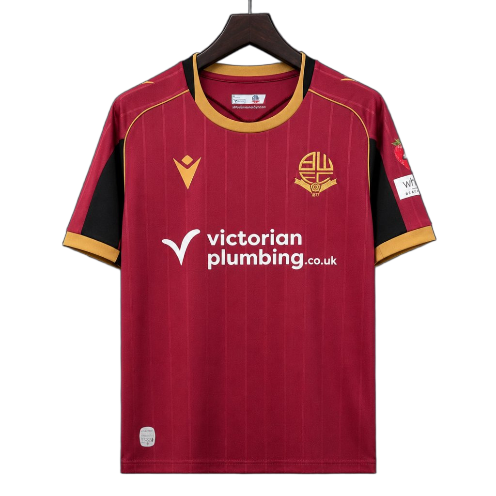 Bolton Wanderers 2026/27 Away Jersey – Gold – Maroon