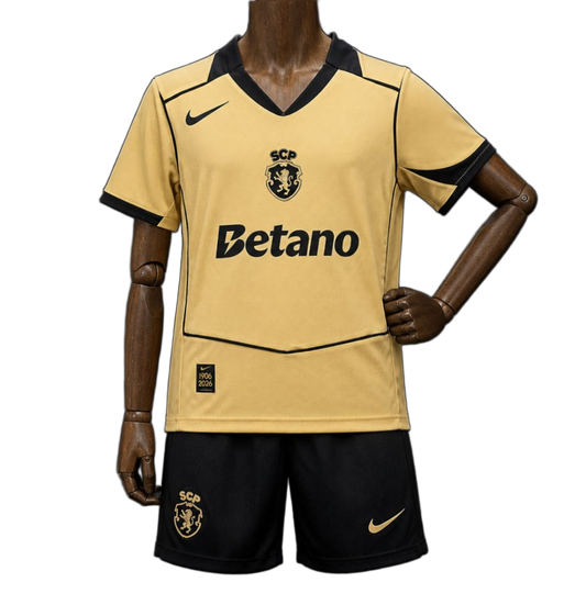 Sporting 2026/27 Away Jersey – Kids – Gold – Total