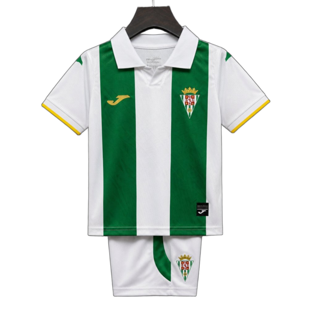 Cordoba 2026/27 Home Jersey – Kids – White/Green