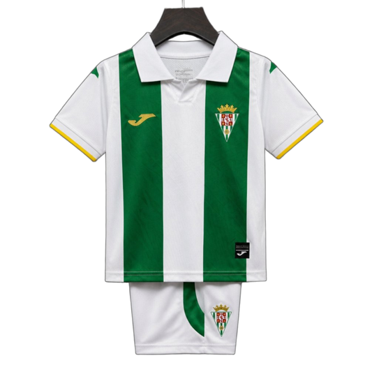 Cordoba 2026/27 Home Jersey – Kids – White/Green