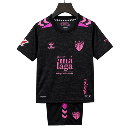 Malaga 2026/27 Away Jersey – Kids – Black/Pink