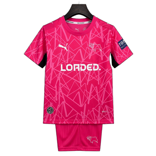 Derby County 2026/27 Away Kit – Kids – Pink