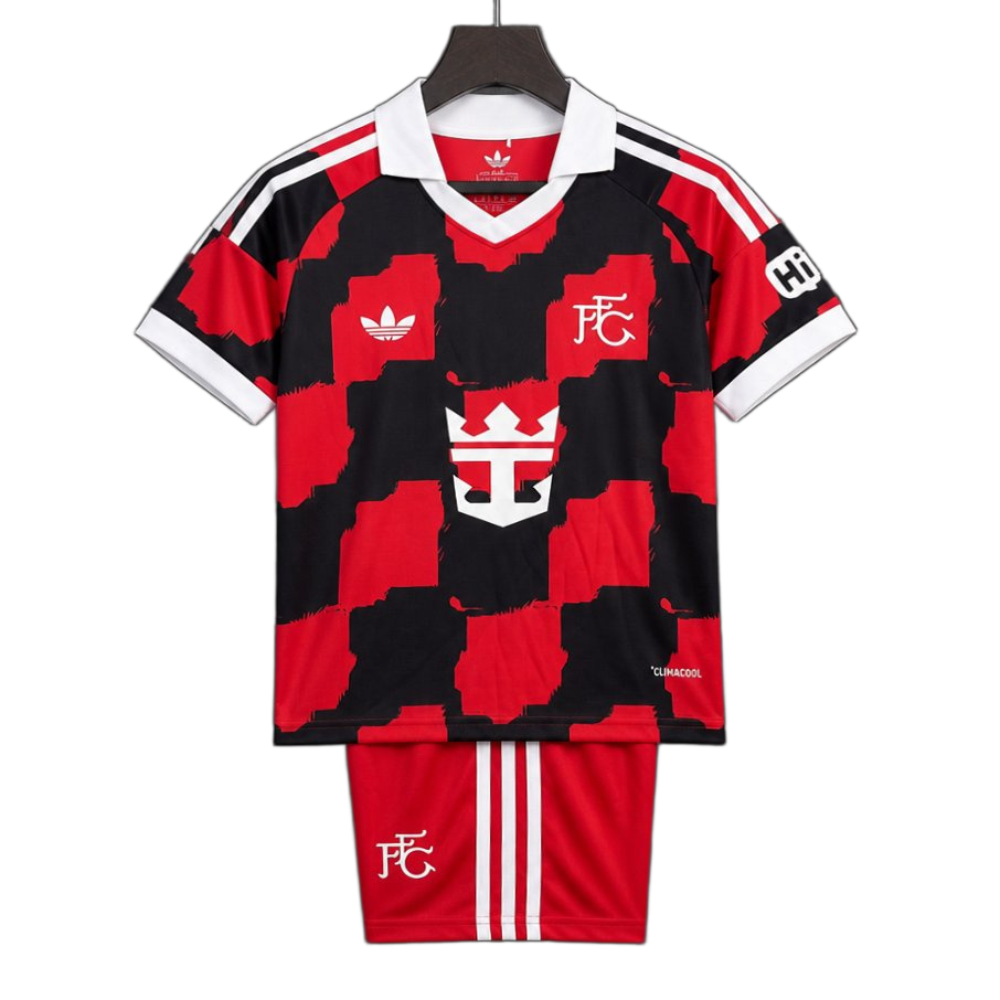 Fulham 2026/27 Away Kit – Kids – Black/Red