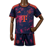 Bayern Munich 2026/27 Third Kit – Kids – Blue/Pink – Dark