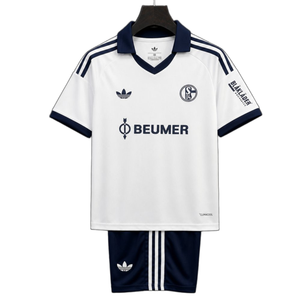 Schalke 04 2026/27 Away Kit – Kids – White