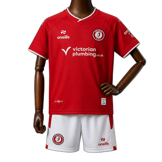 Bristol City 2026/27 Home Kit – Kids – Red