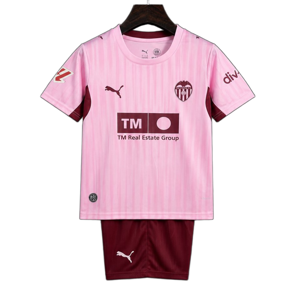 Valencia 2026/27 Third Kit – Kids – Pink