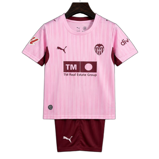 Valencia 2026/27 Third Kit – Kids – Pink