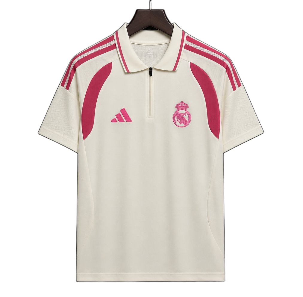 Real Madrid 2026/27 Training Jersey – Cream Polo