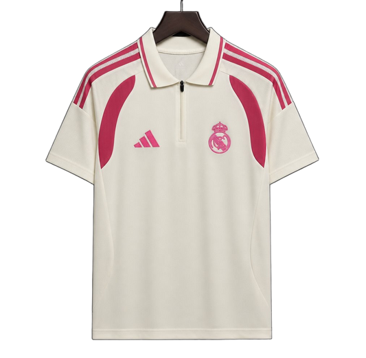 Real Madrid 2026/27 Training Jersey – Cream Polo