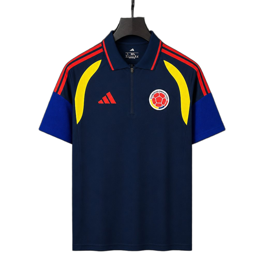 Colombia 2026 Training Jersey – Blue/Navy – Polo