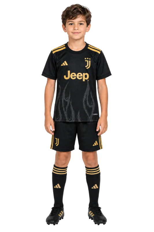 Juventus 2026/27 Third Jersey – Kids – Black