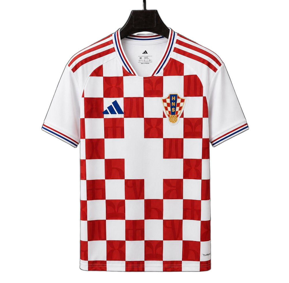 Croatia 2026 Home Jersey – Player Version – White/Red – Checkered
