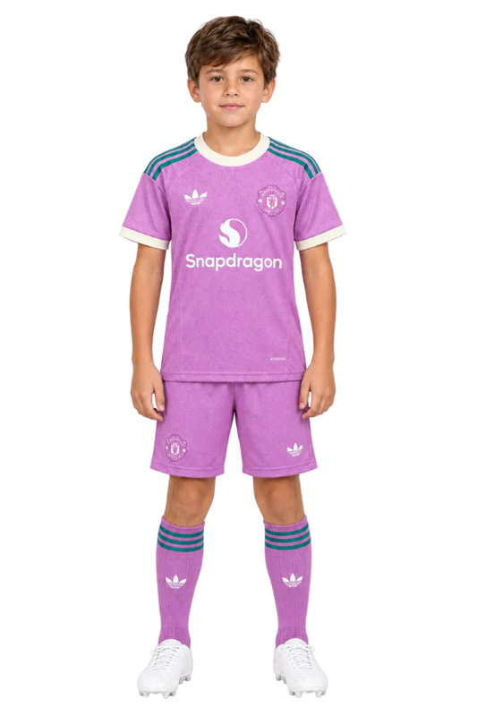 Manchester United 2026/27 Goalkeeper Jersey – Kids – Purple