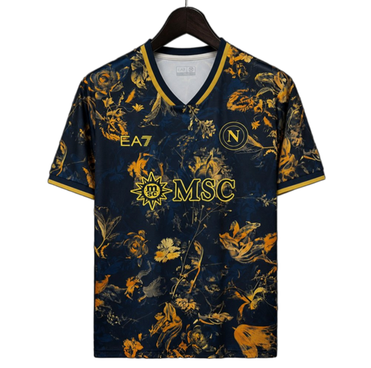 Napoli 2026/27 Jersey – Blue/Navy/Gold – Concept Ornate Floral Pattern