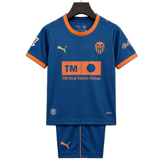Valencia 2026/27 Away Kit – Kids – Blue/Navy