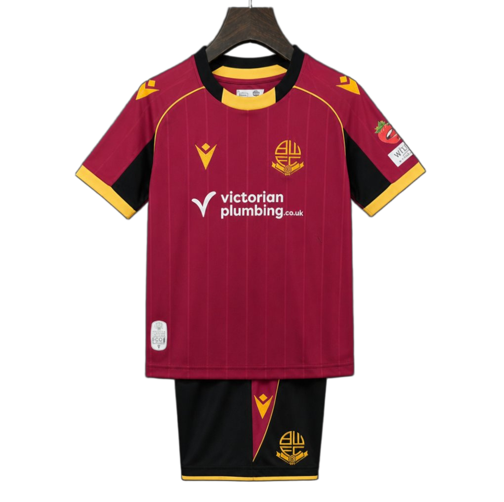 Bolton Wanderers 2026/27 Away Jersey – Kids – Red
